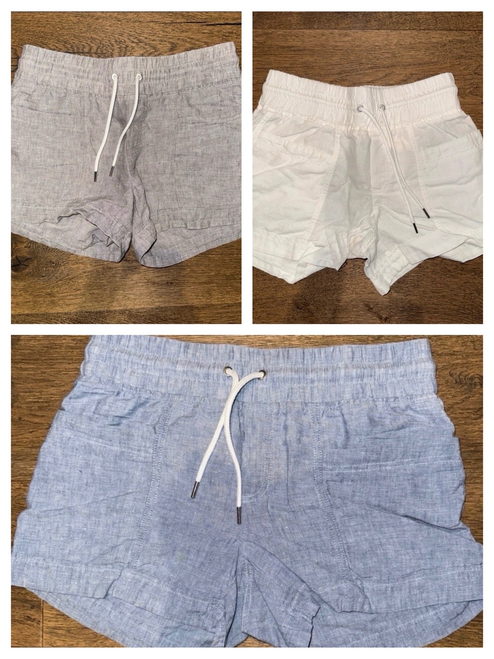 Athleta linen shorts set of 3